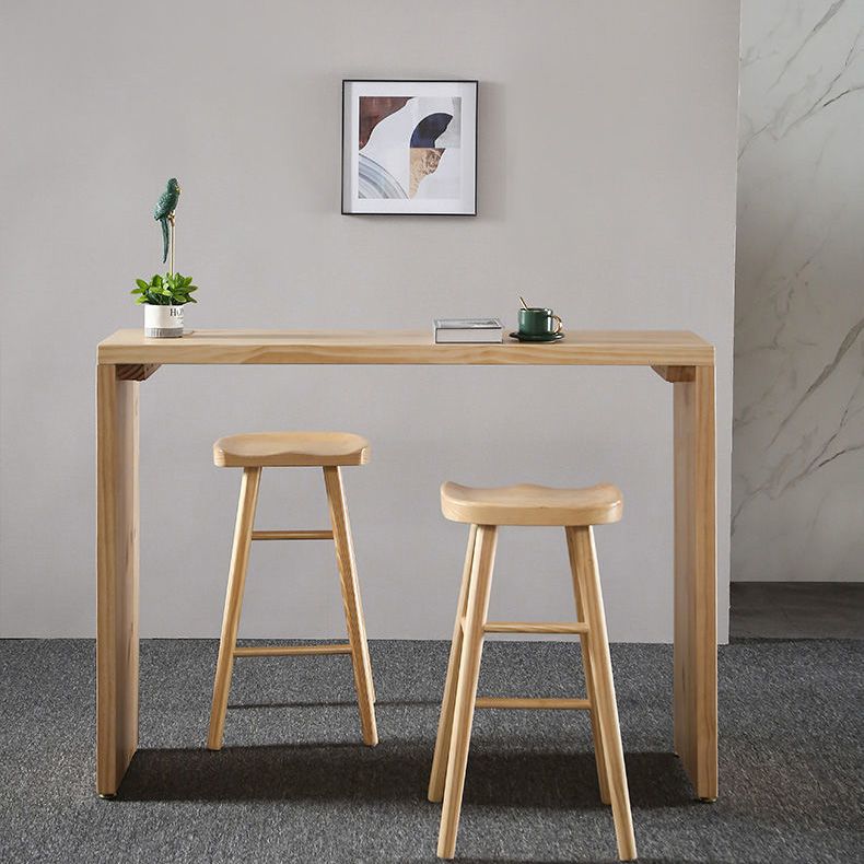 Rectangle Bar Table Wood Contemporary Bar Table with Sled Base Clearhalo 'Bar Furniture' 'Bar Tables' 'bar_tables' 'Furniture' 'furniture_bar_tables' 'Kitchen & Dining Furniture' 1200x1200_236c7d1f-23e8-4c83-bf6d-8862d504ec1c