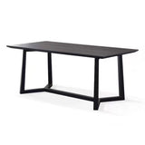Rectangle Black Industrial Dining Table Pine Solid Wood Table with Trestle Base Clearhalo ' dining_table' 'Dining Tables & Seating' 'Dining Tables' 'Furniture' 'furniture_dining_table' 'Kitchen & Dining Furniture' 'kitchen&dining_furn' 'kitchen' 'kitchen_dining_table' 1200x1200_236c9e50-8412-469a-9b4e-321ed6582a94
