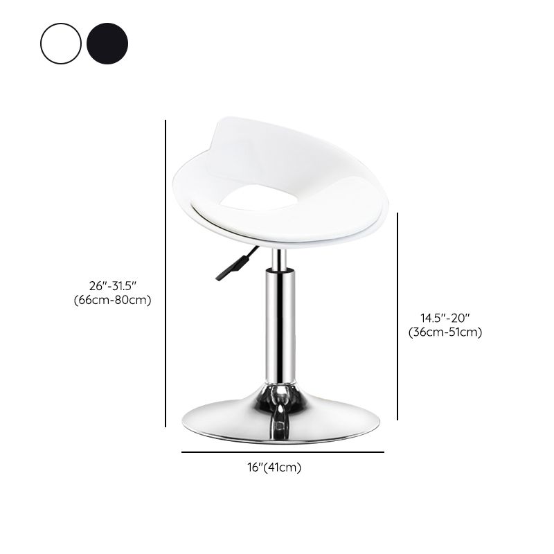 Taburetes de barra de espalda baja Taburetes de barra de altura ajustable con base de metal