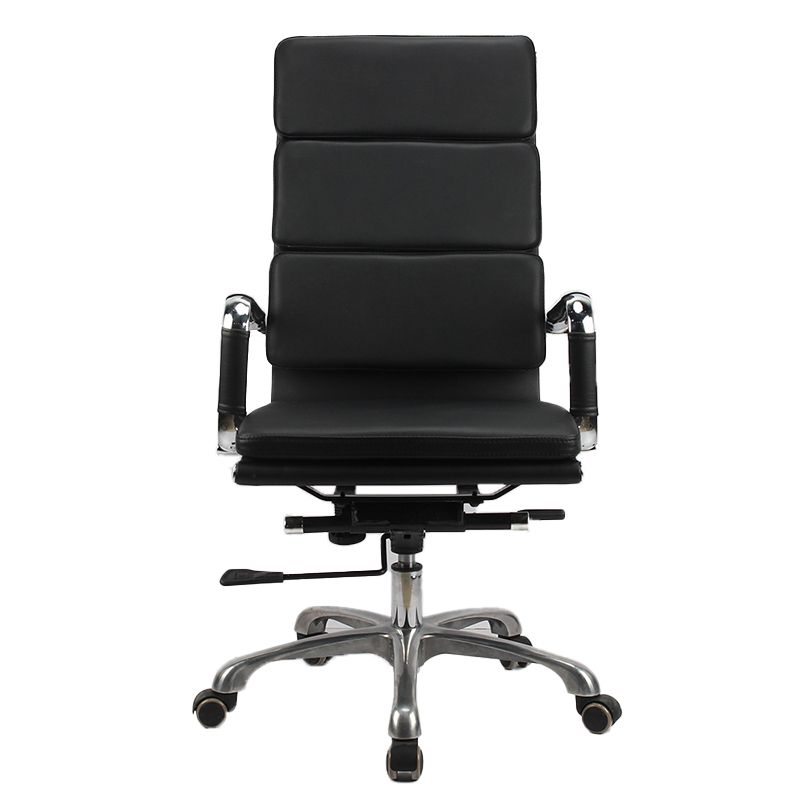 Modern Office Chair Fixed Arms Leather No Distressing Desk Chair with Wheels Clearhalo 'furn' 'furn_office_chair' 'Furniture' 'Office Chairs' 'Office Furniture' 'office_chair' 1200x1200_23702472-1dbc-4791-854f-116f5f5f77da