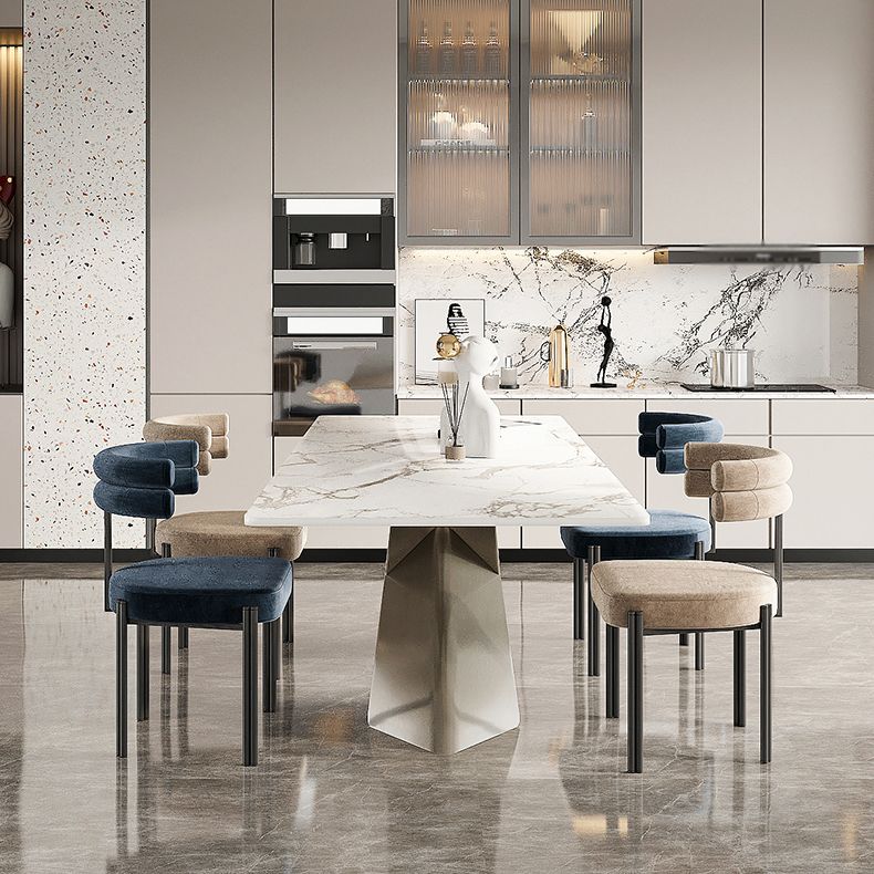 Contemporary Style Metal Dining Chairs Armless Dining Chairs for Kitchen Clearhalo ' kitchen&dining_furn' 'Dining Chairs' 'Dining Tables & Seating' 'dining_chair' 'furn' 'furn_dining_chair' 'Furniture' 'furniture_dining_chair' 'Kitchen & Dining Furniture' 'kitchen' 1200x1200_2372ce15-3e4c-46f7-97a5-00229f661757