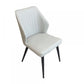 Faux Leather Dining Chairs Upholstered Chairs with Metal Legs