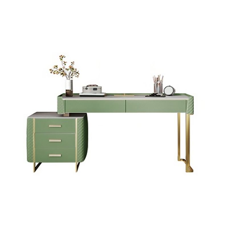 Glamstil Slate Top Eitelkeitstisch Kunstledermaterial Schminktisch Tisch