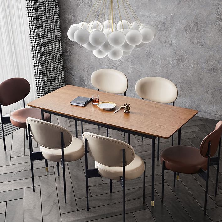 Traditional Luxury Style Dining Table Brown Rectangle Solid Wood Table with 4 Legs Clearhalo ' dining_table' 'Dining Tables & Seating' 'Dining Tables' 'furn' 'furn_dining_table' 'Furniture' 'furniture_dining_table' 'Kitchen & Dining Furniture' 'kitchen&dining_furn' 'kitchen' 'kitchen_dining_table' 1200x1200_2374a558-5637-42cd-8bf1-8bdb71ce44a7