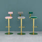 Contemporary Metal Bar and Counter Stool Low Back Stool with Pedestal Base in Gold Clearhalo 'Bar Furniture' 'Bar Stools' 'bar_stools' 'furn' 'furn_bar_stools' 'Furniture' 'furniture_bar_stools' 'Kitchen & Dining Furniture' 1200x1200_2378a799-f632-452a-949b-11c26029c4df