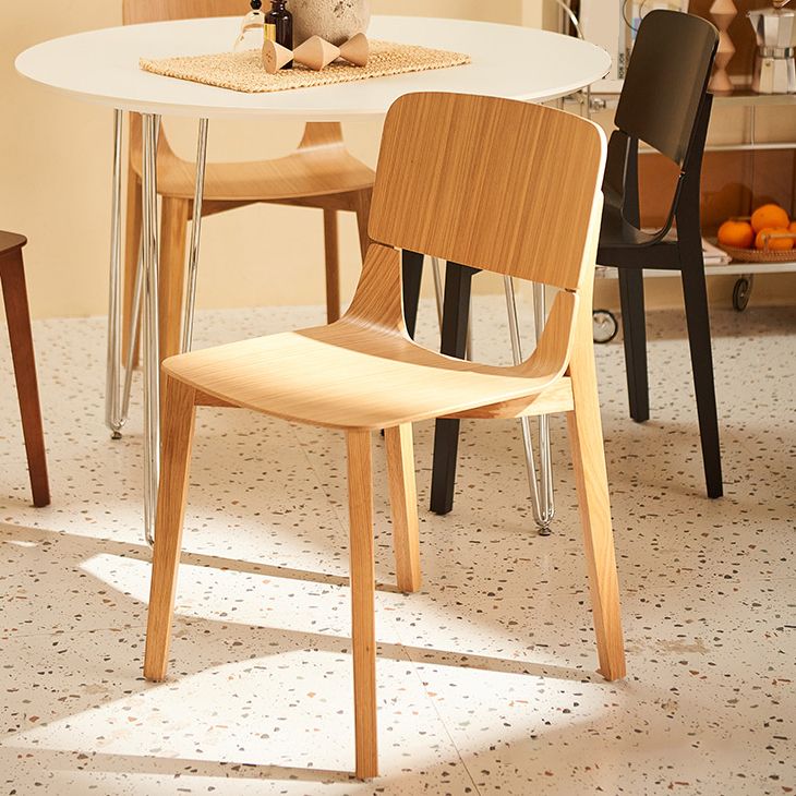 Chaise latéral en bois massif chaise de salle à manger ouverte industrielle pour la maison