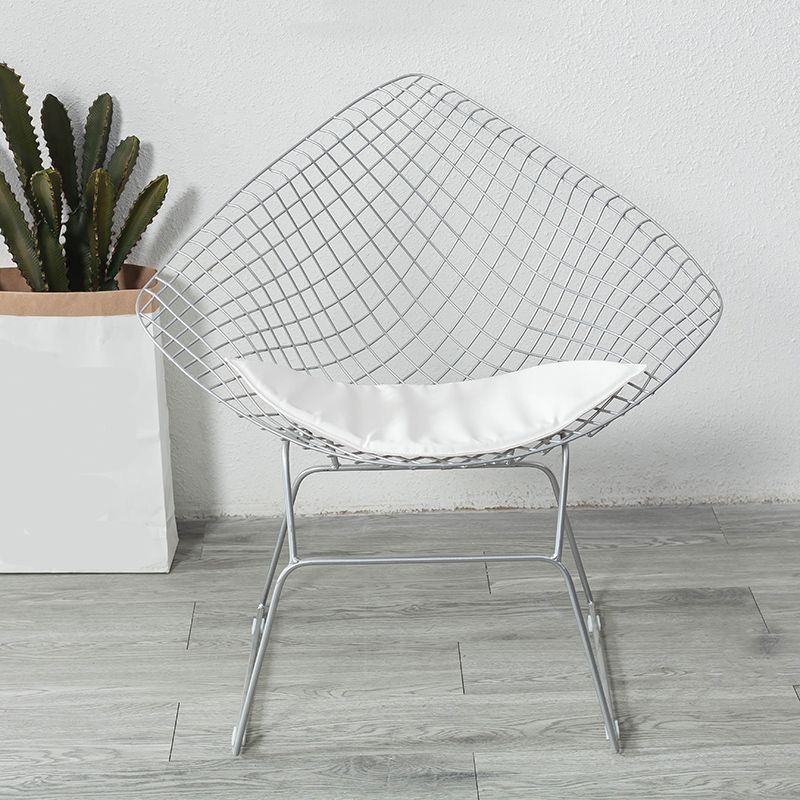 Industriële stijl armstoel kruis achterzijde metalen stoel voor eetkamer