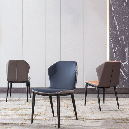 Industrial Style Wingback Armless Dining Chair PU Leather Dining Chairs Clearhalo 'Dining Chairs' 'Dining Tables & Seating' 'dining_chair' 'furn' 'furn_dining_chair' 'Furniture' 'furniture_dining_chair' 'Kitchen & Dining Furniture' 1200x1200_237bf9f4-89a5-4f72-a499-780aa7741397