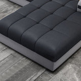 Contemporary Square Arm Stain-Resistant Slipcovered Storage Sofa