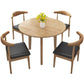 Round Shape 4 Legs Modern Dining Table Wood Color Fixed Table of Solid Wood Clearhalo ' dining_table' 'Dining Tables & Seating' 'Dining Tables' 'furn' 'furn_dining_table' 'Furniture' 'furniture_dining_table' 'Kitchen & Dining Furniture' 'kitchen&dining_furn' 'kitchen' 'kitchen_dining_table' 1200x1200_237c9c6a-1dcc-4781-9f36-43066b08f12b