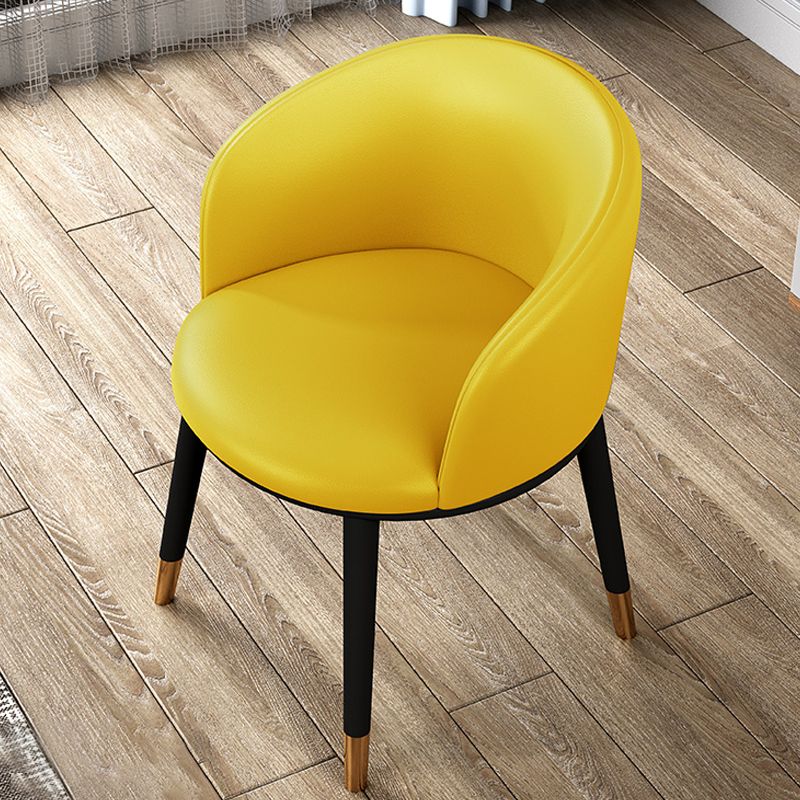 Modern Upholstered Home Arm Chair Matte Finish Solid Back Dining Chair Clearhalo ' kitchen&dining_furn' 'Dining Chairs' 'Dining Tables & Seating' 'dining_chair' 'furn' 'furn_dining_chair' 'Furniture' 'furniture_dining_chair' 'Kitchen & Dining Furniture' 'kitchen' 1200x1200_237d8590-6131-439e-961c-243f4ebad64e