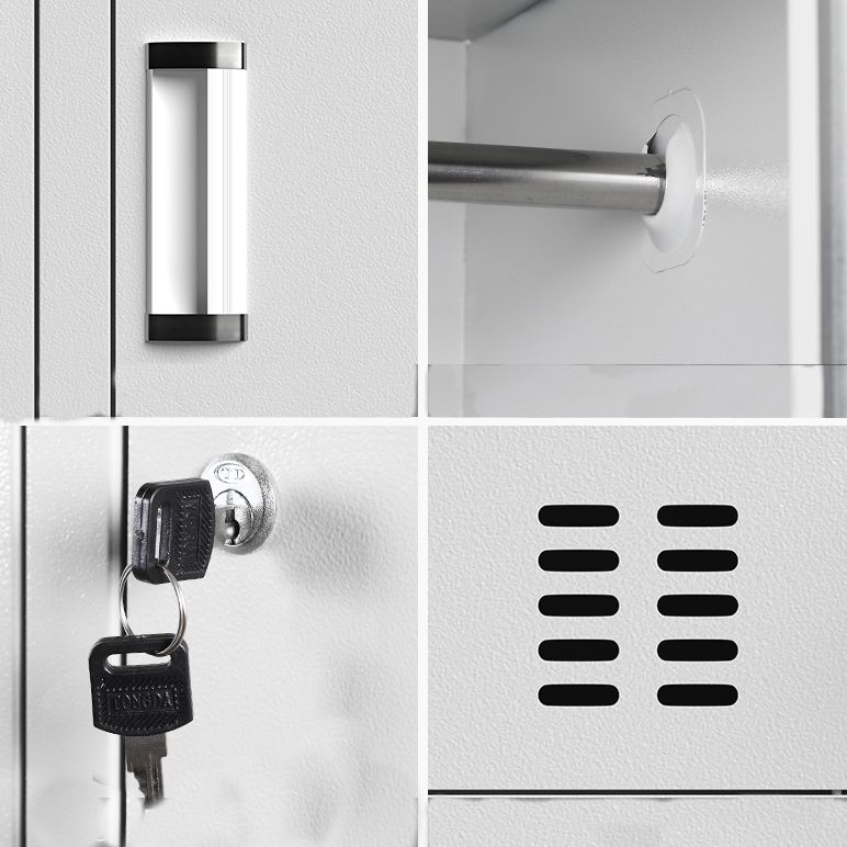 Witte stalen garderobe kast eigentijds scharnierende garderobe kast