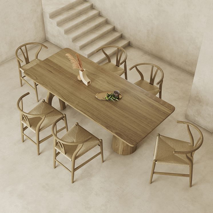Modern 1/3/4/7 Solid Wood Dining Table Set with Wooden Chairs Dinette Set for Kitchen Clearhalo 'Dining Room Sets' 'Dining Tables & Seating' 'dining_room_set' 'furn' 'furn_dining_room_set' 'Furniture' 'furniture_dining_room_set' 'Kitchen & Dining Furniture' 'kitchen&dining_furn' 'kitchen' 1200x1200_237eecf1-89df-459b-846d-bf46d37711d1