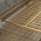Letto a frame aperto di ferro con testiera e gambe in metallo letto glam 43.3 "h