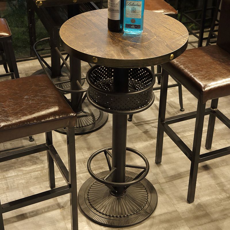 Industrial Style Bar Table Wood Bar Dining Table for Coffee Room Clearhalo 'Bar Furniture' 'Bar Tables' 'bar_tables' 'furn' 'furn_bar_tables' 'Furniture' 'Kitchen & Dining Furniture' 1200x1200_2381f184-5919-4987-a9ca-1bbab08a5548