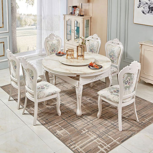 Glam Style Kitchen Marble Top Furniture of Standard Height Formal Dining RoomTable Set Clearhalo 'Dining Room Sets' 'Dining Tables & Seating' 'dining_room_set' 'furn' 'furn_dining_room_set' 'Furniture' 'furniture_dining_room_set' 'Kitchen & Dining Furniture' 'kitchen&dining_furn' 'kitchen' 1200x1200_2383cc45-298e-462a-8150-ac8b4d770b51