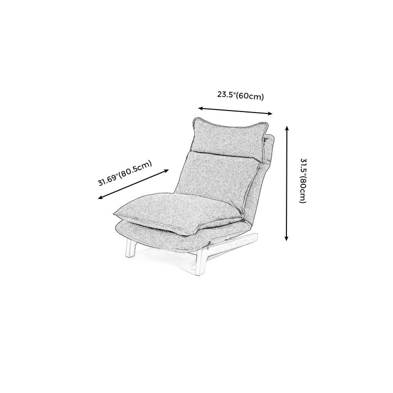 Chaise de linge 23,6 "L x 31,6" W x 31,4 "Chaise honvertible pour le salon