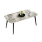 Sintered Stone Modern Style Dining Table Rectangle Table with 4 Legs for Home Clearhalo ' dining_table' 'Dining Tables & Seating' 'Dining Tables' 'Furniture' 'furniture_dining_table' 'Kitchen & Dining Furniture' 'kitchen&dining_furn' 'kitchen' 'kitchen_dining_table' 1200x1200_2387424e-1ea5-413a-beef-1d8f71789408