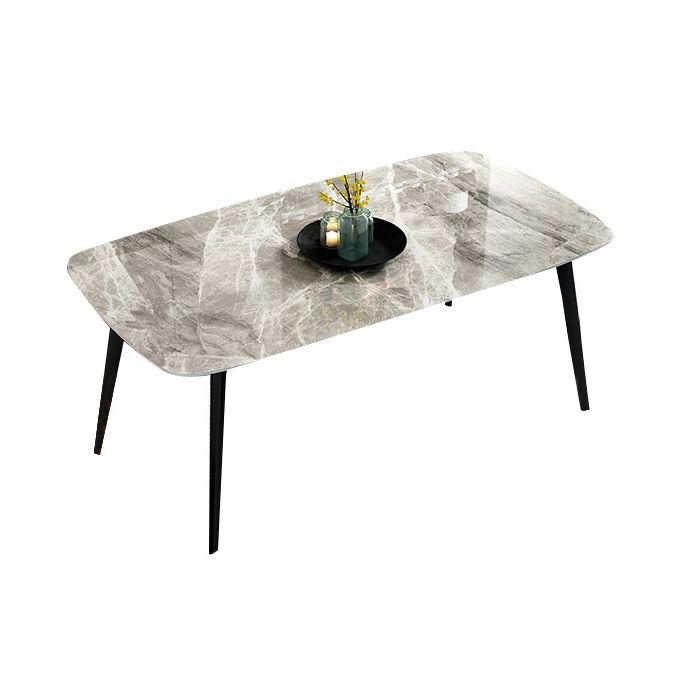 Sintered Stone Modern Style Dining Table Rectangle Table with 4 Legs for Home Clearhalo ' dining_table' 'Dining Tables & Seating' 'Dining Tables' 'Furniture' 'furniture_dining_table' 'Kitchen & Dining Furniture' 'kitchen&dining_furn' 'kitchen' 'kitchen_dining_table' 1200x1200_2387424e-1ea5-413a-beef-1d8f71789408
