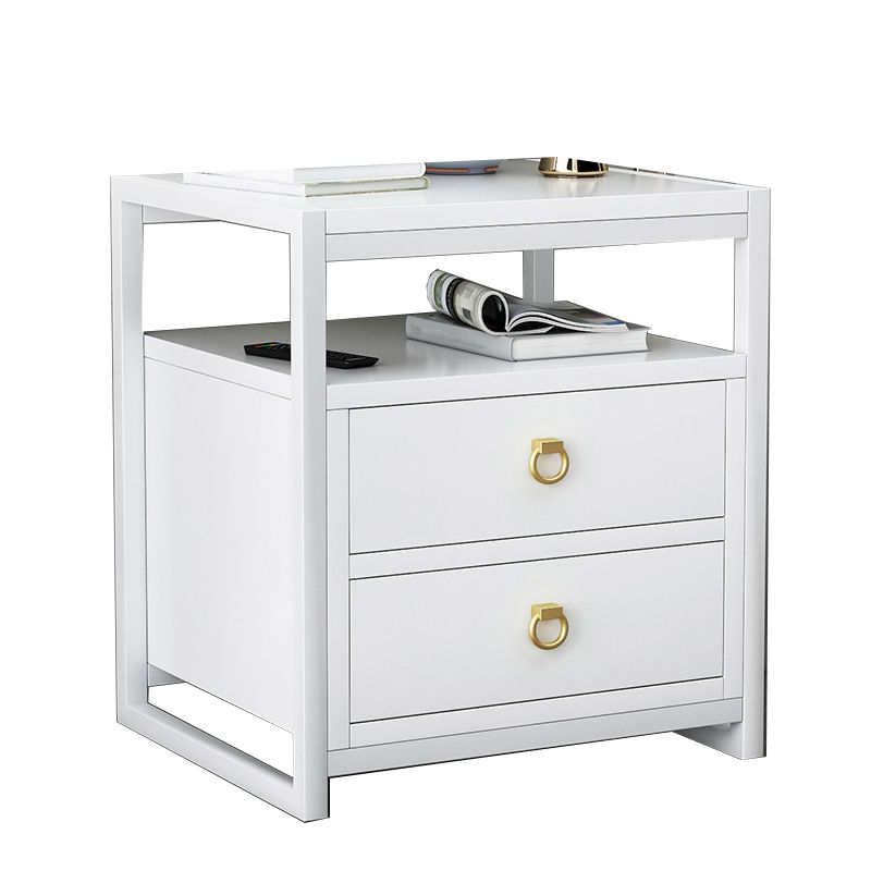 18 pouces H Nightand Imitation Imitation Wood Dather Storage Modern Night Table