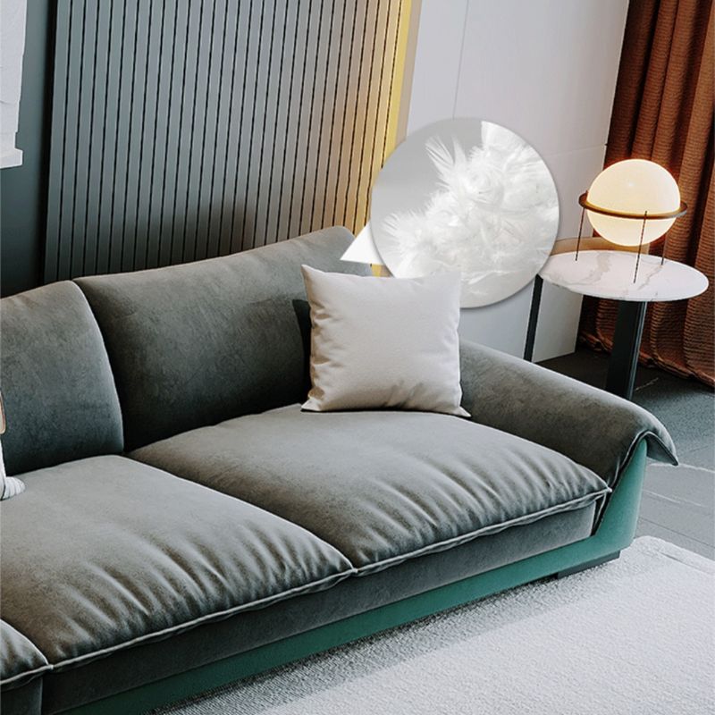 Contemporary Stationary Fabric Living Room Flared Arm Pillows Seating Clearhalo 'furn' 'furn_sectionals' 'Furniture' 'Living Room Furniture' 'Sectionals' 1200x1200_23886109-5b70-47ef-a59e-cd19d65bfde9