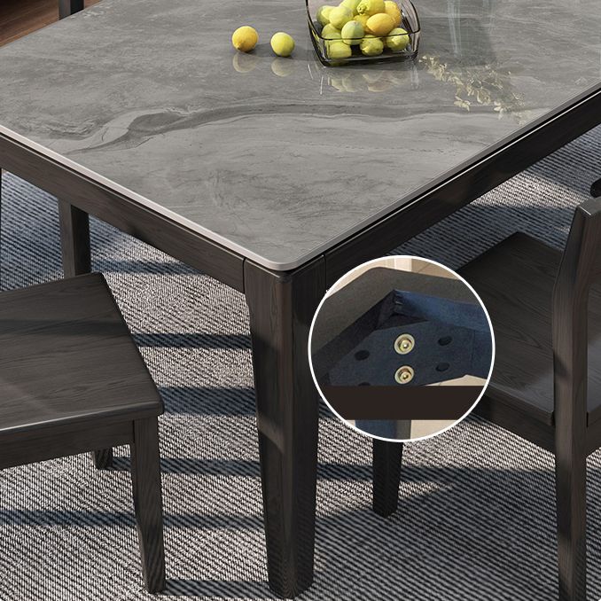 Mid-Century Modern Dining Table Sintered Stone Dining Table with Wooden Base for Kitchen Clearhalo ' dining_table' 'Dining Tables & Seating' 'Dining Tables' 'furn' 'furn_dining_table' 'Furniture' 'furniture_dining_table' 'Kitchen & Dining Furniture' 'kitchen&dining_furn' 'kitchen' 'kitchen_dining_table' 1200x1200_23893845-ecc9-4ee3-81a9-310f4a75679a
