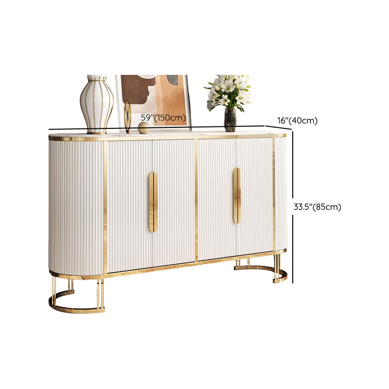 Glam Style Credenza Stone Buffet Stand with Cabinets and Drawers Clearhalo 'buffet_sideboard' 'Buffets & Sideboards' 'furn' 'furn_buffet_sideboard' 'Furniture' 'Kitchen & Dining Furniture' 1200x1200_238aeb80-6a62-4595-b7e3-3b3eecdf0e96