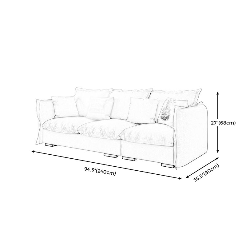 Nordic Square Arm Standard Sofa Beige Pillow Back Couch for Living Room Clearhalo 'Furniture' 'furniture_sofas' 'Living Room Furniture' 'Sofa' 'sofas' 1200x1200_238affb6-aed1-49bf-9e9f-2d42ee25d18f