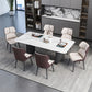 Modern Iron Dinette Set 1/2/5/7 Pieces Rectangle White Sintered Stone Top Dining Table Set Clearhalo 'Dining Room Sets' 'Dining Tables & Seating' 'dining_room_set' 'furn' 'furn_dining_room_set' 'Furniture' 'furniture_dining_room_set' 'Kitchen & Dining Furniture' 1200x1200_238b226c-83a5-4082-a882-8a64df88b639
