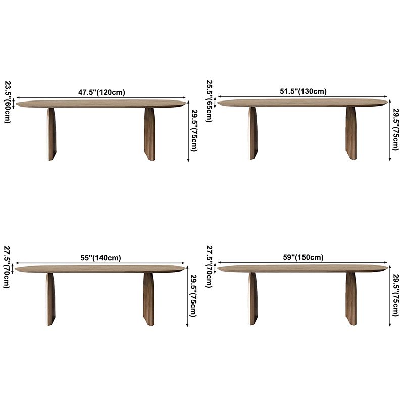 Oval Pine Solid Wood Table Modern Dining Table with Double Pedestal for Restaurant Clearhalo ' dining_table' 'Dining Tables & Seating' 'Dining Tables' 'furn' 'furn_dining_table' 'Furniture' 'furniture_dining_table' 'Kitchen & Dining Furniture' 'kitchen&dining_furn' 'kitchen' 'kitchen_dining_table' 1200x1200_238b4f76-dc6b-4304-acb5-5558279bd582