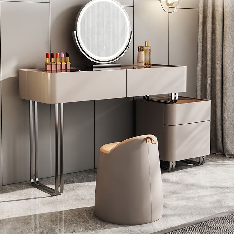 Eitelkeit Spiegelte Holzverkesseltisch Glass Top Make-up Eitelkeit