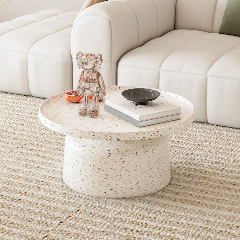 Modern Round Tray Top Cocktail Table Steel Pedestal Coffee Table Clearhalo 'Coffee & Accent Tables' 'Coffee Tables' 'coffee_tables' 'furn' 'furn_coffee_tables' 'Furniture' 'Living Room Furniture' 1200x1200_238cd3f4-2578-43b0-ab02-1c457dfc8704