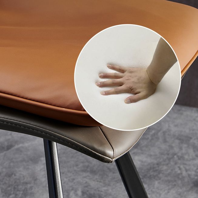 Contemporary Style Faux Leather Dining Chairs Armless Solid Back Chair Clearhalo 'Dining Chairs' 'Dining Tables & Seating' 'dining_chair' 'furn' 'furn_dining_chair' 'Furniture' 'furniture_dining_chair' 'Kitchen & Dining Furniture' 1200x1200_238d75fa-dafd-4bd8-9fe9-8da01ce5ea16