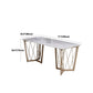 Contemporary Rectangle Dinette Set 1/2/4/5/7 Pieces White Marble Dining Table Set Clearhalo 'Dining Room Sets' 'Dining Tables & Seating' 'dining_room_set' 'furn' 'furn_dining_room_set' 'Furniture' 'Kitchen & Dining Furniture' 1200x1200_238e59c0-2591-40cd-89d8-c57394adad91