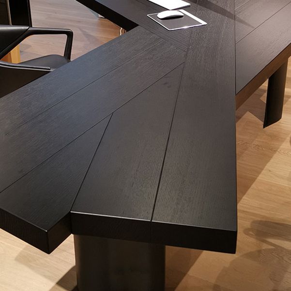 Scrivania di scrittura contemporanea casa in legno massiccio con le gambe