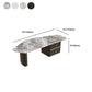 Glam Geometric Coffee Table Slate Top Cocktail Table for Living Room