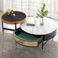 Luxurious Slate Round Top Coffee Table Set with Storage Drawer Clearhalo 'Coffee & Accent Tables' 'Coffee Tables' 'coffee_tables' 'furn' 'furn_coffee_tables' 'Furniture' 'Living Room Furniture' 1200x1200_2390f7b1-7558-4adb-b3a5-eb4b90712882