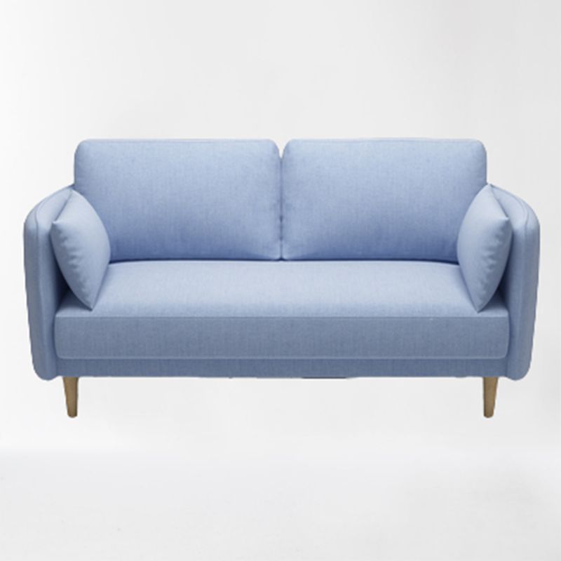Sofá de brazo cuadrado estándar contemporáneo de lino para sala de estar, apartamento