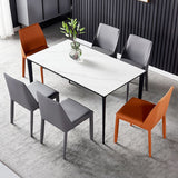 Modern 1/3/4/7 Pieces Dining Set Rectangle Sintered Stone Dining Table Set Clearhalo 'Dining Room Sets' 'Dining Tables & Seating' 'dining_room_set' 'furn' 'furn_dining_room_set' 'Furniture' 'furniture_dining_room_set' 'Kitchen & Dining Furniture' 'kitchen&dining_furn' 'kitchen' 1200x1200_239176ed-304c-43d9-9abe-ffe778d67e09