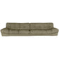 3/4-seater Modernism Suede Sofa 30.7" High Armless Sofa in Green