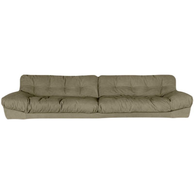 3/4-seater Modernism Suede Sofa 30.7" High Armless Sofa in Green