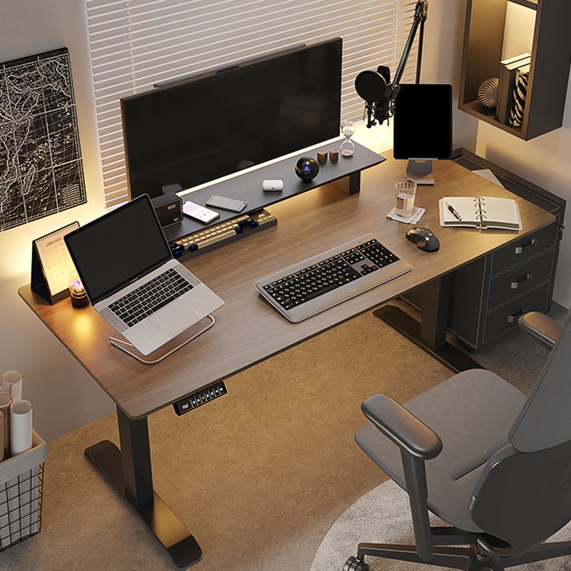 長方形のオフィスデスク茶色のリバーシブルな書き込みデスクのためのオフィス