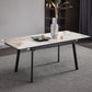 4-foot Stone Dining Site Table Modern Style Drop-Leaf Dining Table for Dining Room Clearhalo 'Dining Tables & Seating' 'Dining Tables' 'dining_table' 'furn' 'furn_dining_table' 'Furniture' 'furniture_dining_table' 'Kitchen & Dining Furniture' 'kitchen' 'kitchen_dining_table' 1200x1200_23932ea0-eb86-475f-a027-92e3353947ae