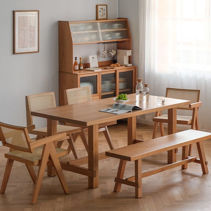 Rectangle Trestle Furniture Pine Solid Wood Dining Room Collection for Home Clearhalo ' dining_table' 'Dining Tables & Seating' 'Dining Tables' 'furn' 'furn_dining_table' 'Furniture' 'furniture_dining_table' 'Kitchen & Dining Furniture' 'kitchen&dining_furn' 'kitchen' 'kitchen_dining_table' 1200x1200_23946a17-084b-4299-be71-dbeb46bdd093