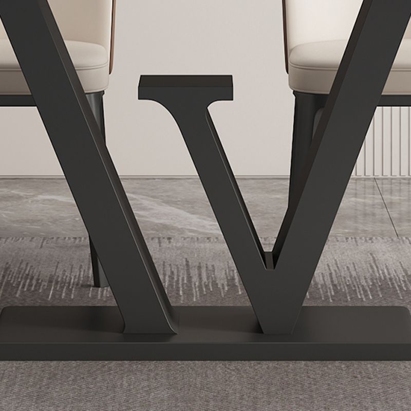 Modern 1/2/5/6 Pieces Dining Set Sintered Stone Dining Table Set with Leather Chairs Clearhalo 'Dining Room Sets' 'Dining Tables & Seating' 'dining_room_set' 'furn' 'furn_dining_room_set' 'Furniture' 'furniture_dining_room_set' 'Kitchen & Dining Furniture' 'kitchen&dining_furn' 'kitchen' 1200x1200_2394df51-aab3-4890-98a2-b39bc9f88947