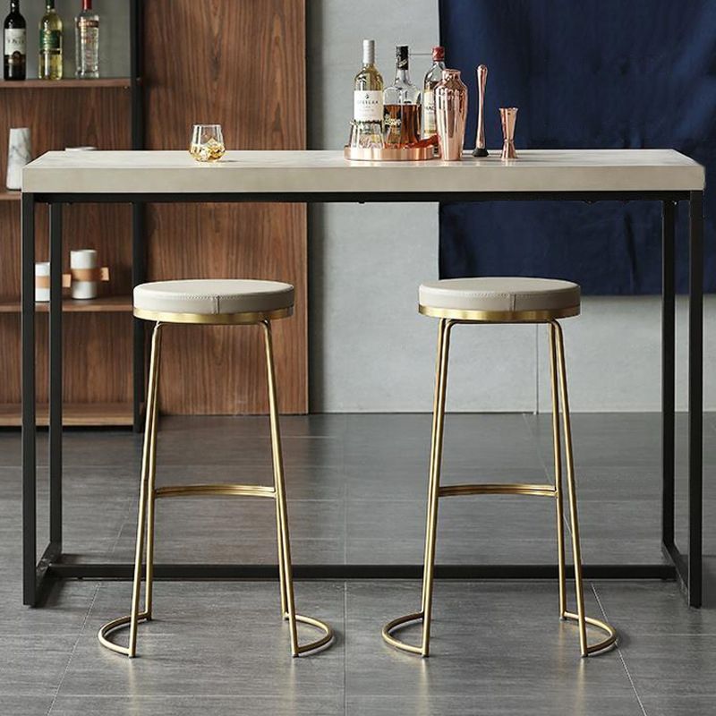 Modern Counter Round Bar Stool Armless Leather Backless Bar Stool with Footrest Clearhalo 'Bar Furniture' 'Bar Stools' 'bar_stools' 'furn' 'furn_bar_stools' 'furniture_bar_stools' 'Kitchen & Dining Furniture' 'kitchen&dining_furn' 'kitchen' 'kitchen_furn' Furniture' 1200x1200_23957027-263d-467c-9d40-8253630df255