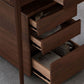 Modern Square Wood Cabinet on Wheels Side Cabinet with Drawer