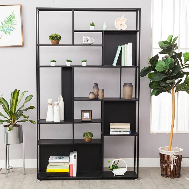 Glam Metal Book Shelf Etagere Shelf Bookcase for Study Room 78.7" H