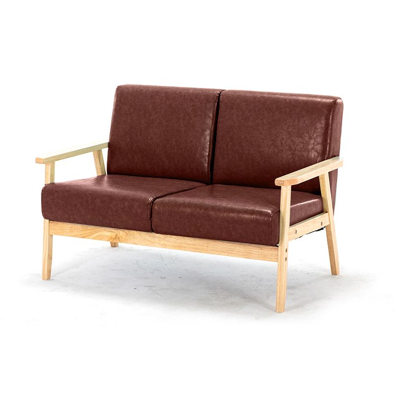 Modern Sofa 44.48" W x 25.98" D x 27.95" H Square Arm Sofa for Living Room Clearhalo 'furn' 'furn_sofas' 'Furniture' 'Living Room Furniture' 'Sofa' 'sofas' 1200x1200_2396fba9-8125-47d5-b3a8-818c21abeeda