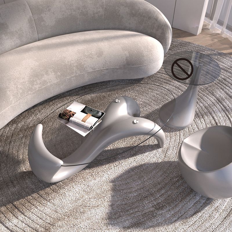 15.7 "H Samenvatting Basis Transparant glasronde Table top salontafel